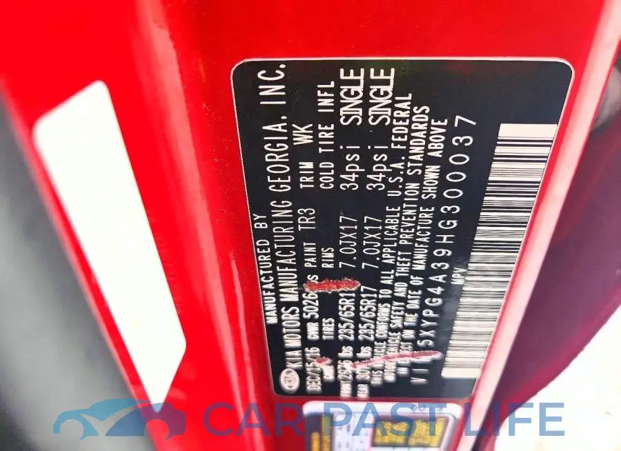5XYPG4A39HG300037# 13