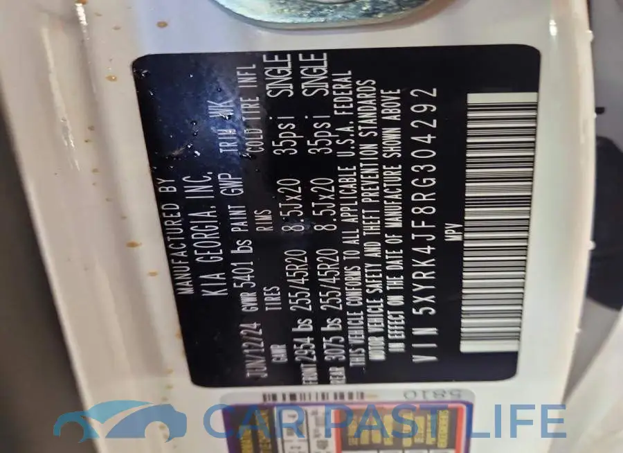 5XYRK4JF8RG304292# 13