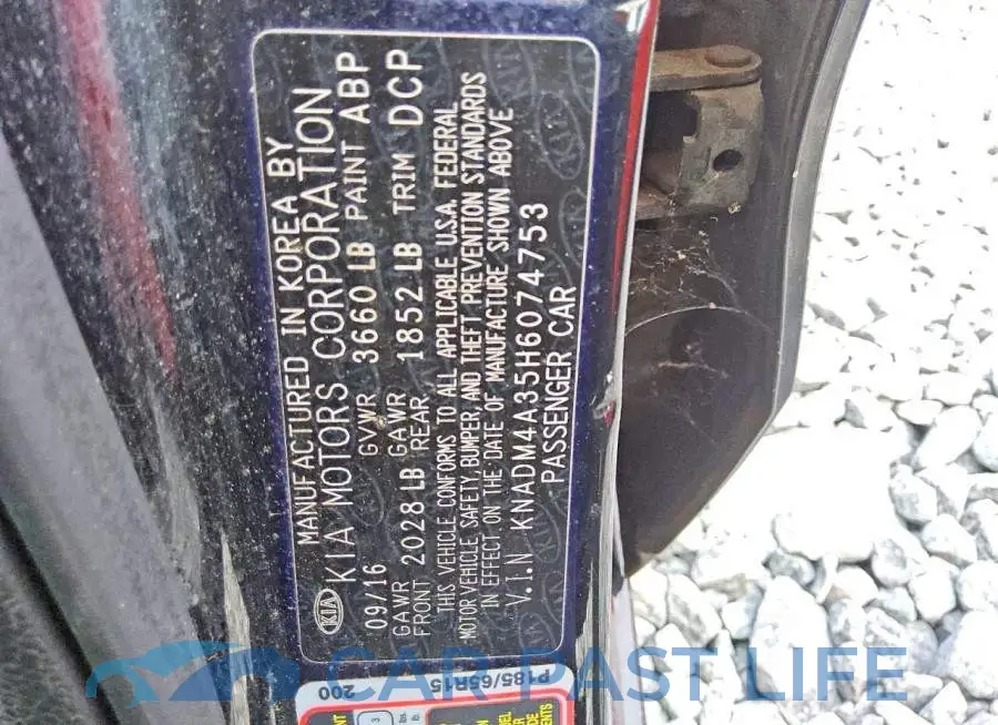 KNADM4A35H6074753# 12