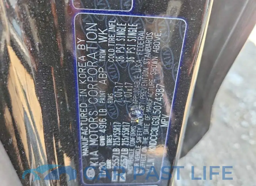KNDCC3LG3L5074387# 12