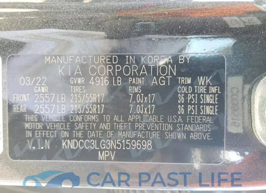 KNDCC3LG3N5159698# 14