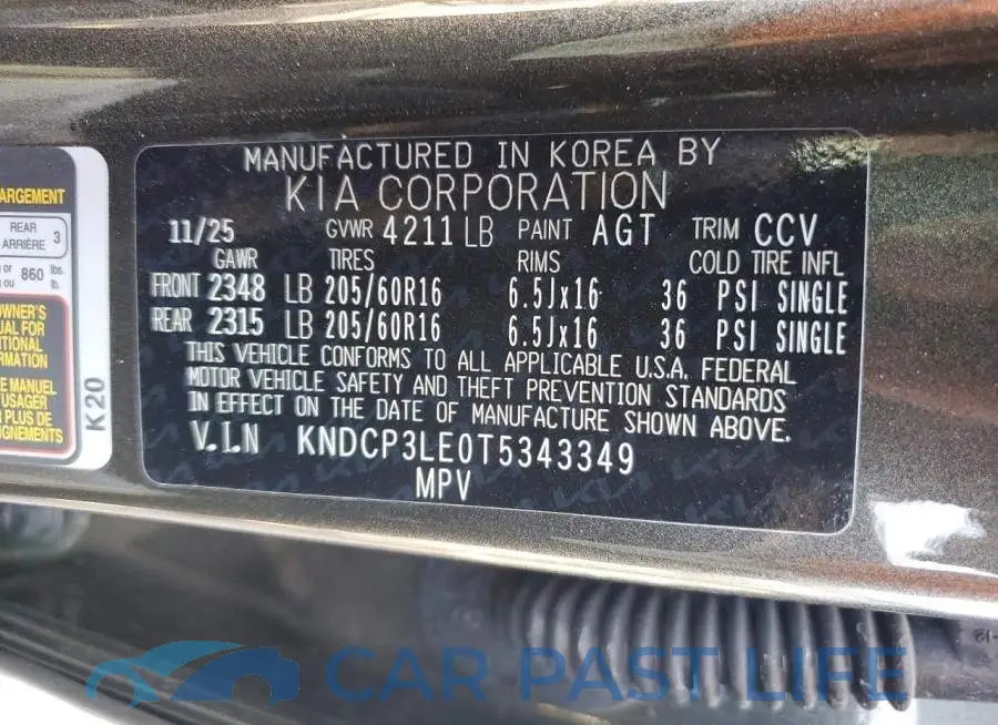KNDCP3LE0T5343349# 12