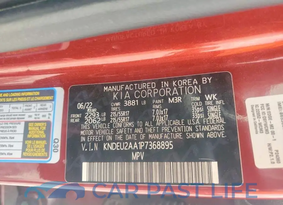 KNDEU2AA1P7368895# 12