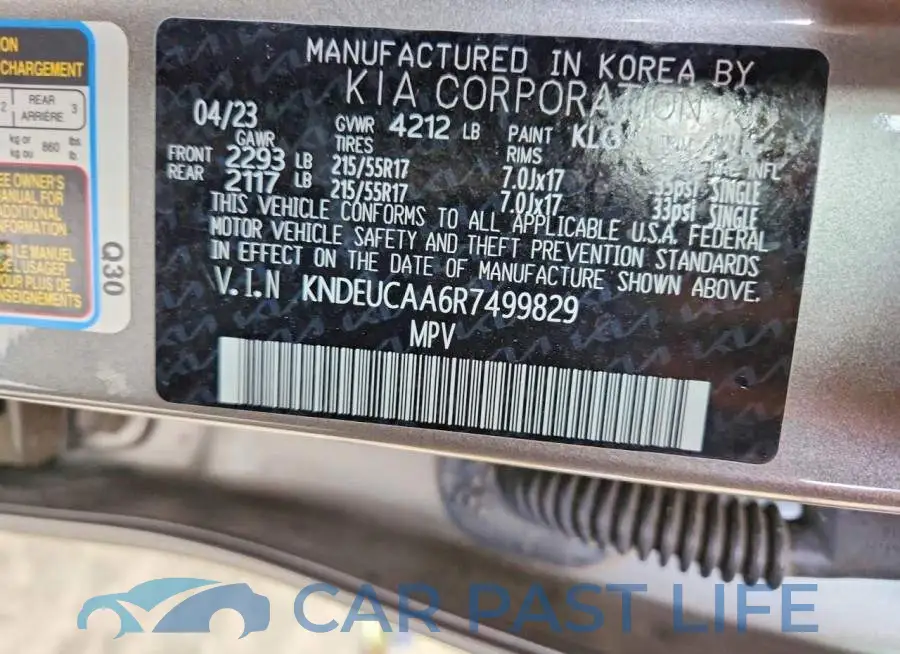 KNDEUCAA6R7499829# 12