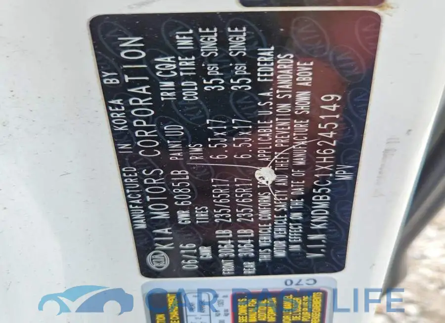 KNDMB5C1XH6245149# 13