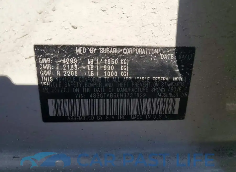 4S3GTAB66H3731829# 12