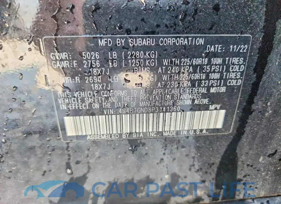 4S4BTGND8P3141360# 12