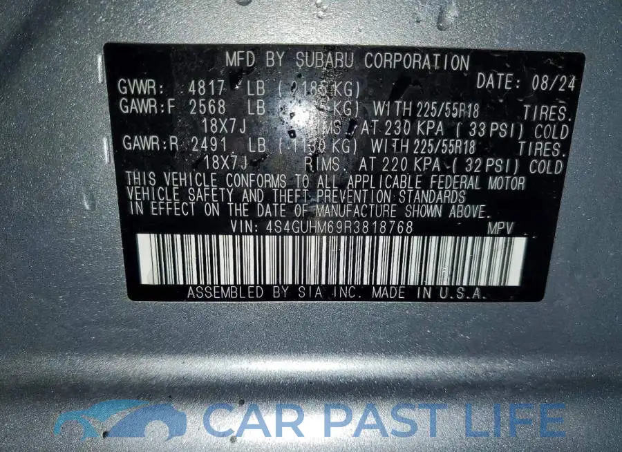4S4GUHM69R3818768# 13