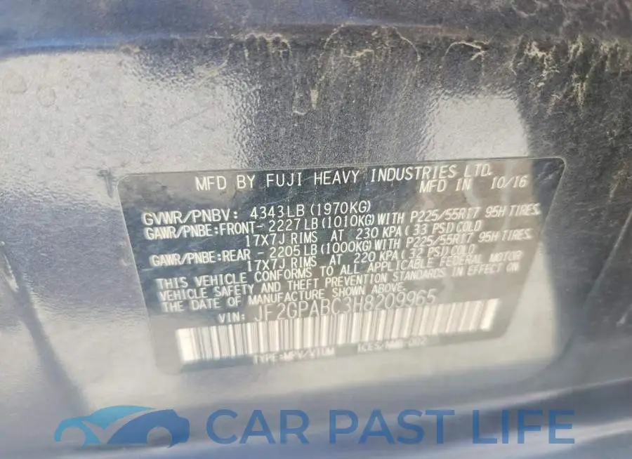 JF2GPABC3H8209965# 13