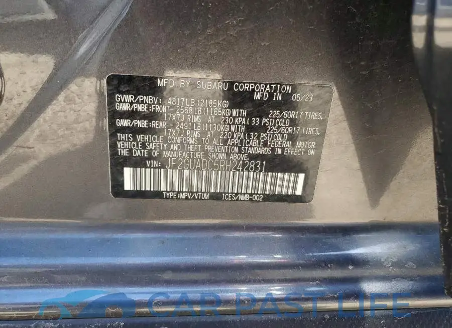 JF2GUADC5RH242831# 12