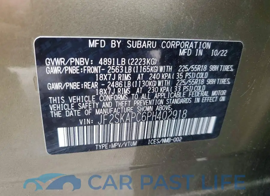 JF2SKAPC6PH402918# 12