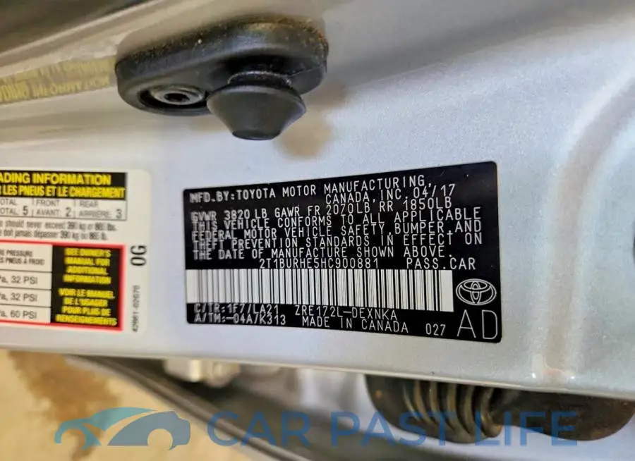 2T1BURHE5HC900881# 13