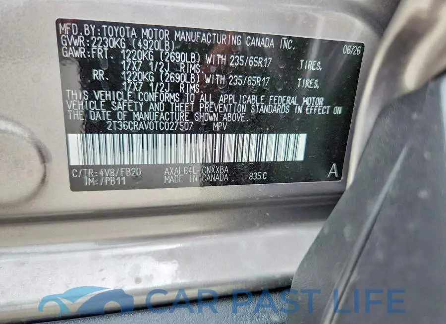 2T36CRAV0TC027507# 14