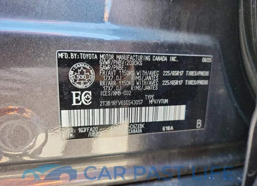 2T3B1RFV6SC543057# 13