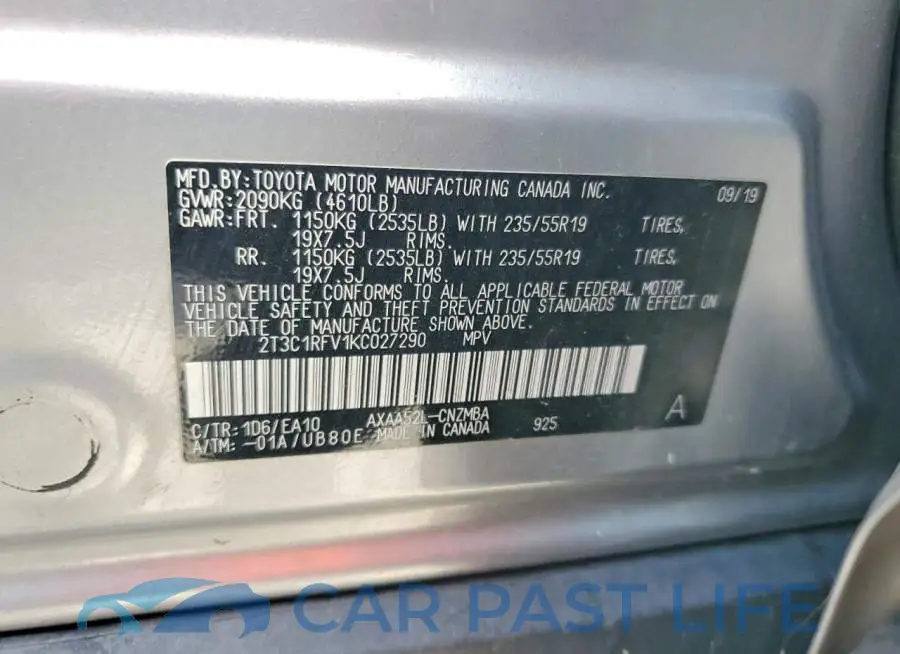 2T3C1RFV1KC027290# 14
