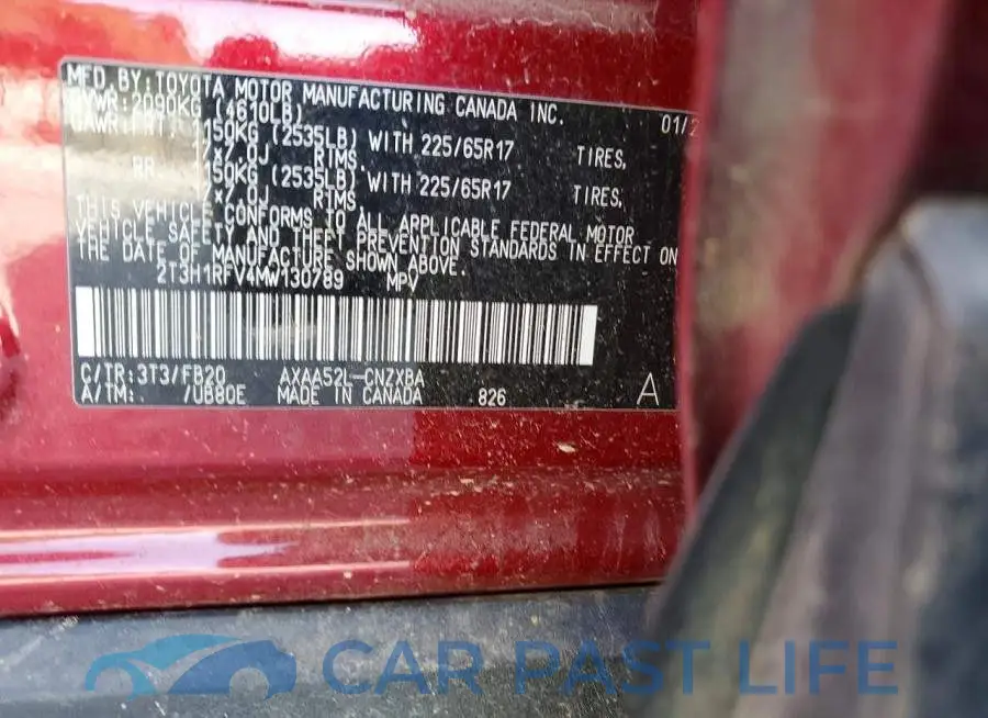 2T3H1RFV4MW130789# 12