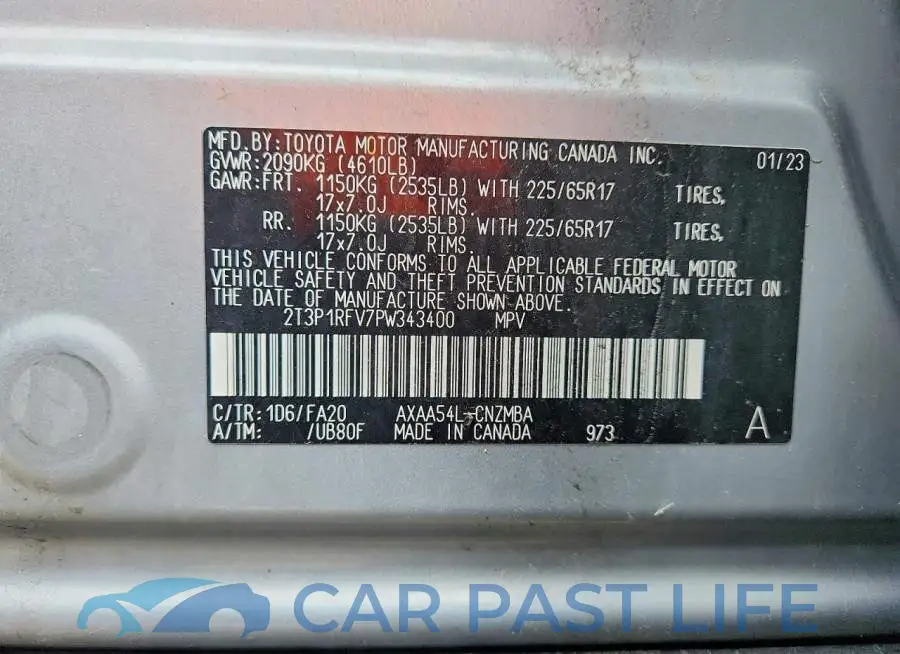 2T3P1RFV7PW343400# 13