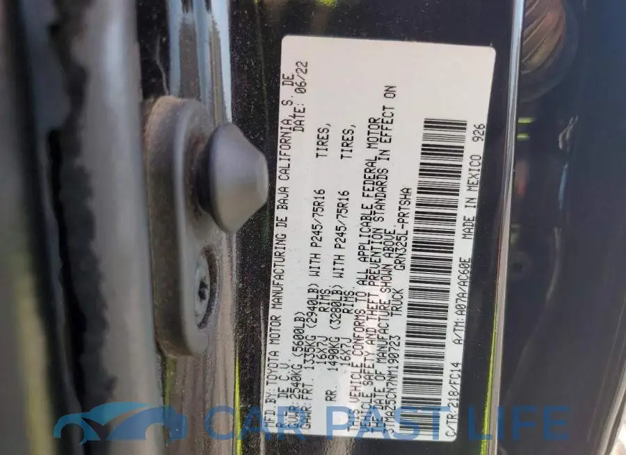 3TMAZ5CN7NM190723# 12