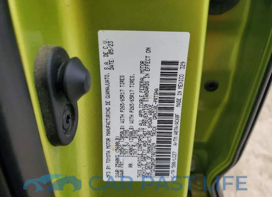 3TYDZ5BN3PT027329# 12