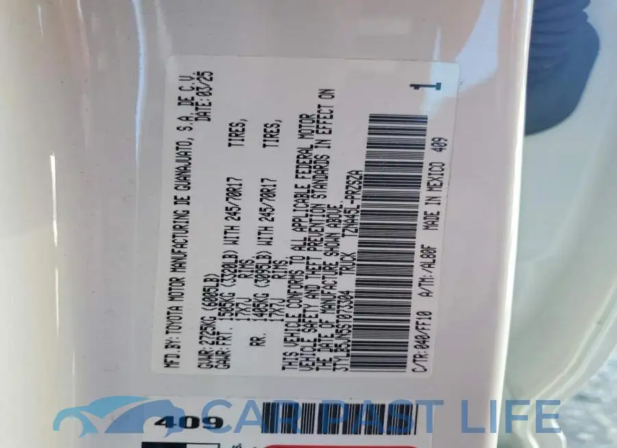 3TYLB5JN5ST073304# 12