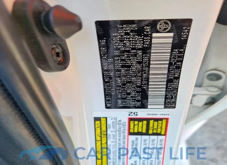 4T1B11HK3JU152863# 13
