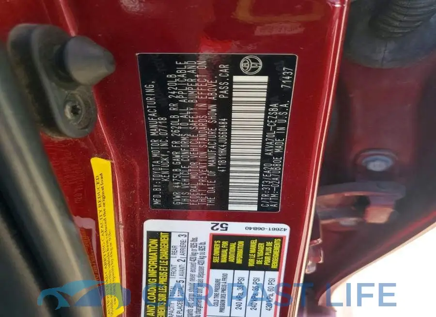4T1B11HK4JU660484# 12