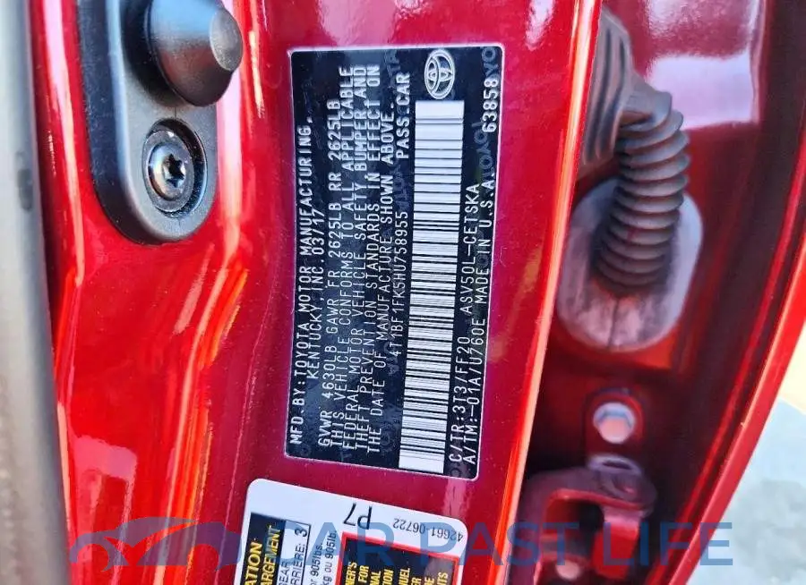 4T1BF1FK5HU758955# 12