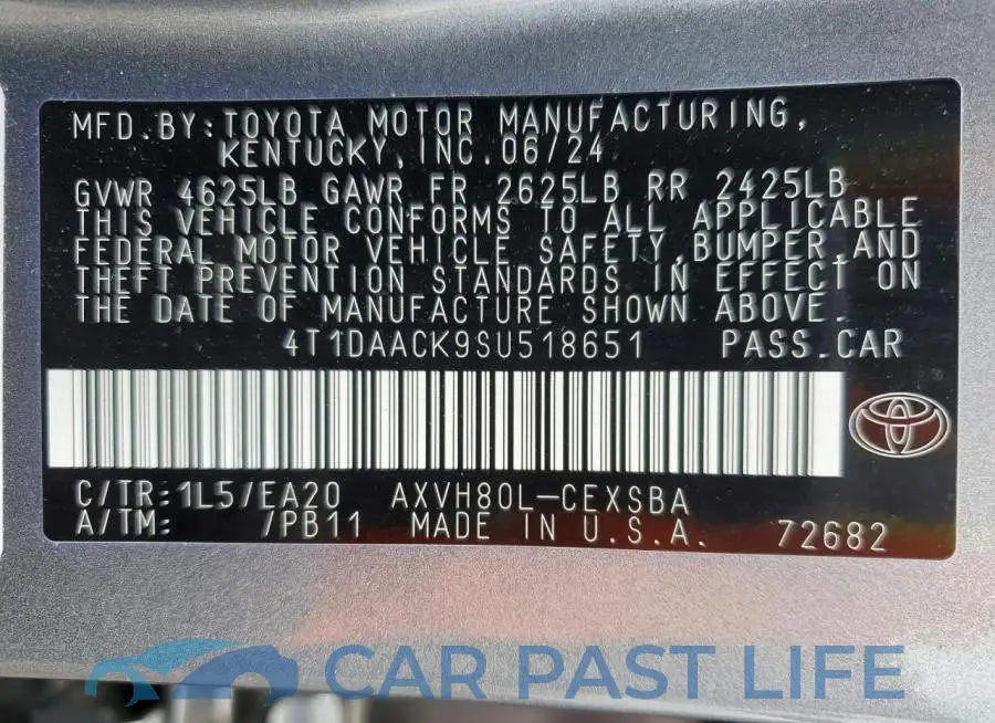 4T1DAACK9SU518651# 13