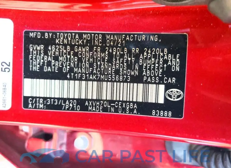 4T1F31AK7MU556873# 12