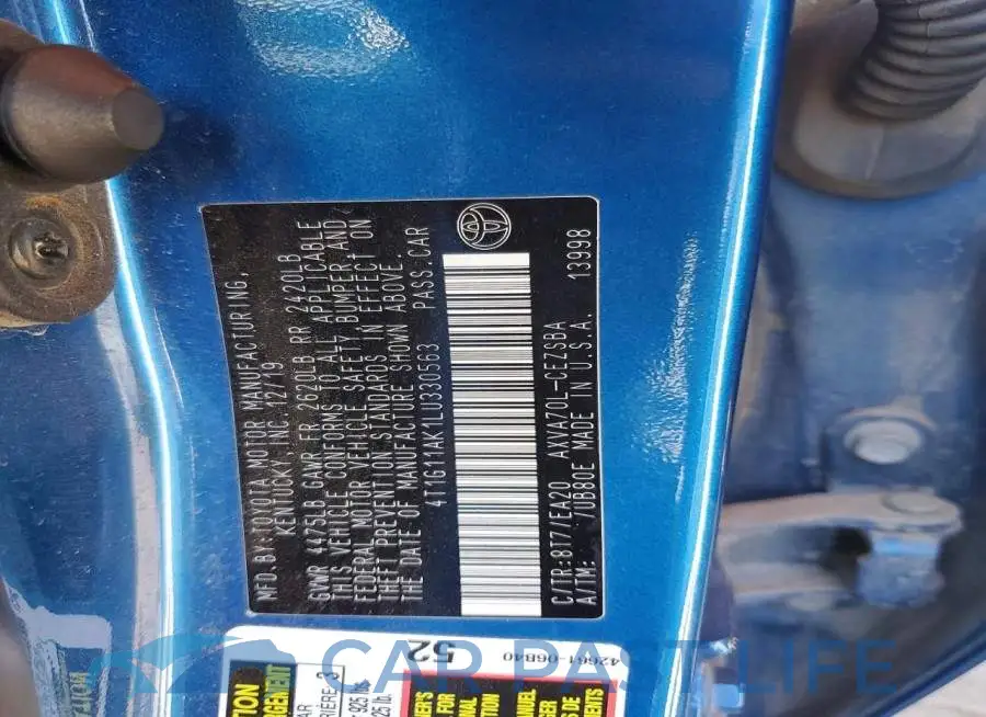 4T1G11AK1LU330563# 12