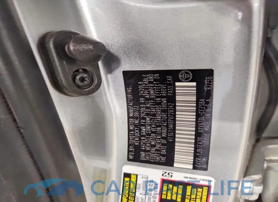 4T1G11AK6PU728342# 12