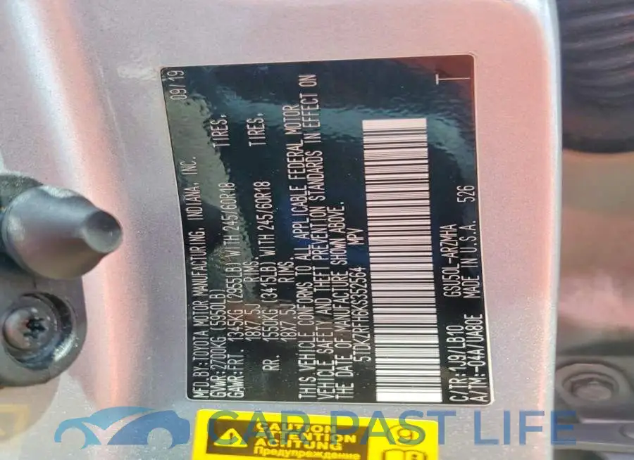 5TDKZRFH6KS352564# 13