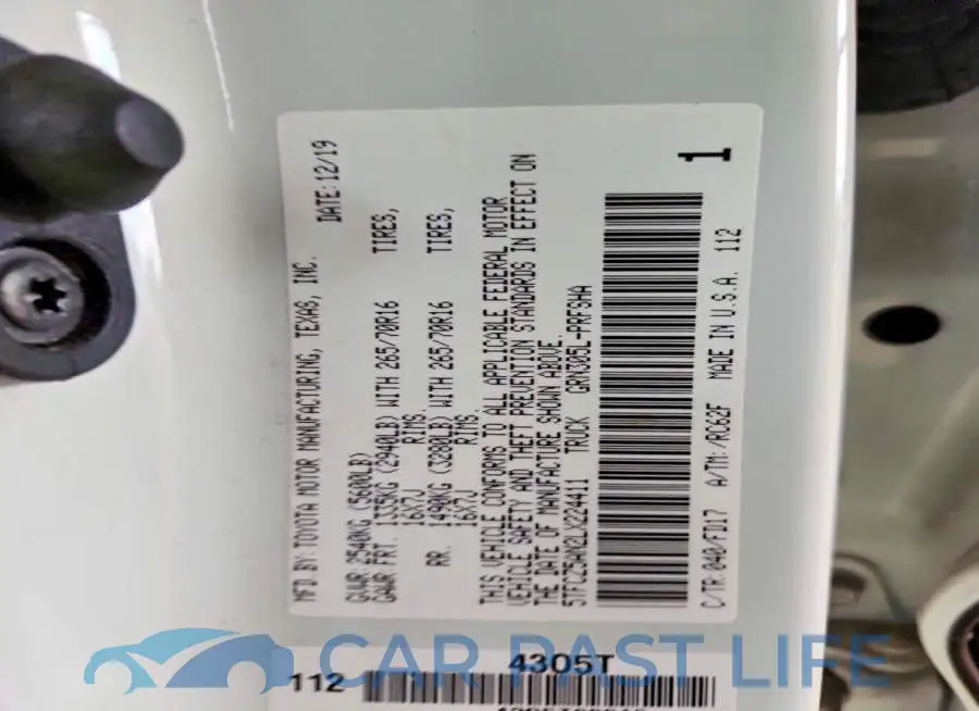 5TFCZ5AN2LX224411# 13