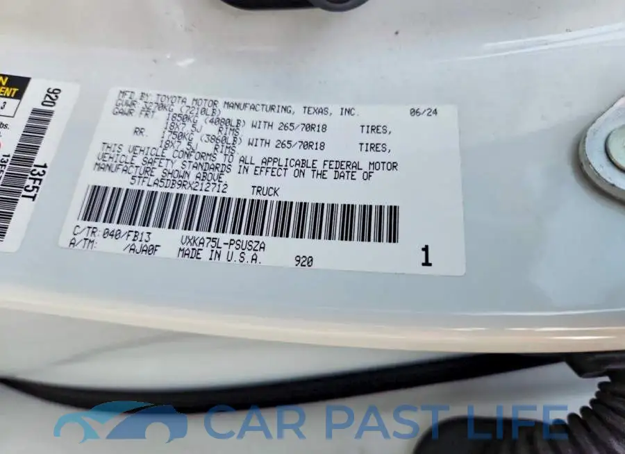 5TFLA5DB9RX212712# 12
