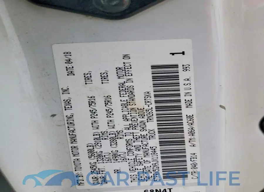5TFRX5GN9JX118445# 12