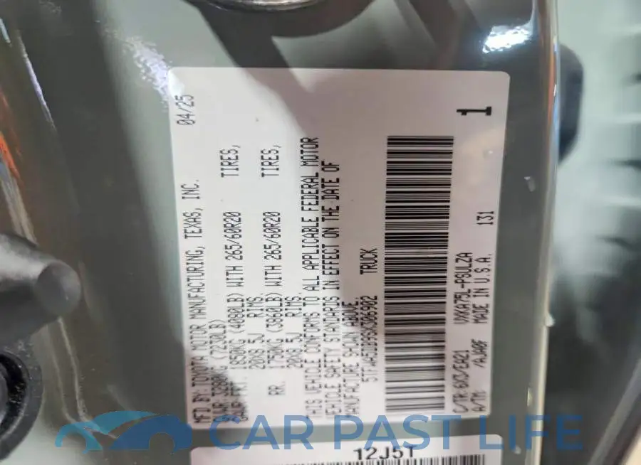 5TFWA5DB9SX306902# 12