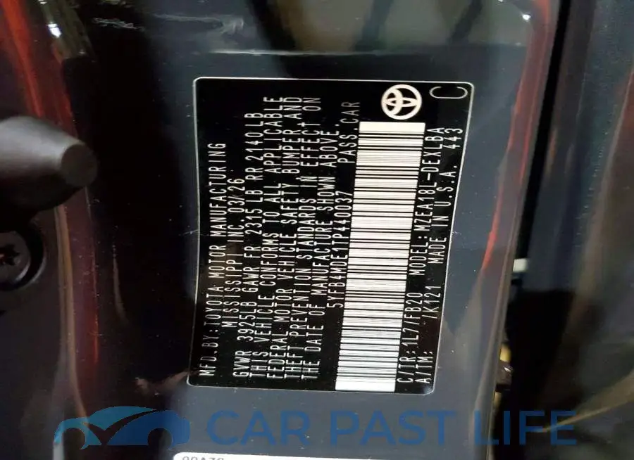 5YFB4MDE1TP440037# 12