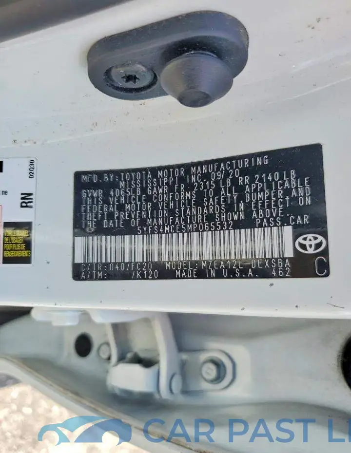 5YFS4MCE5MP065532# 13