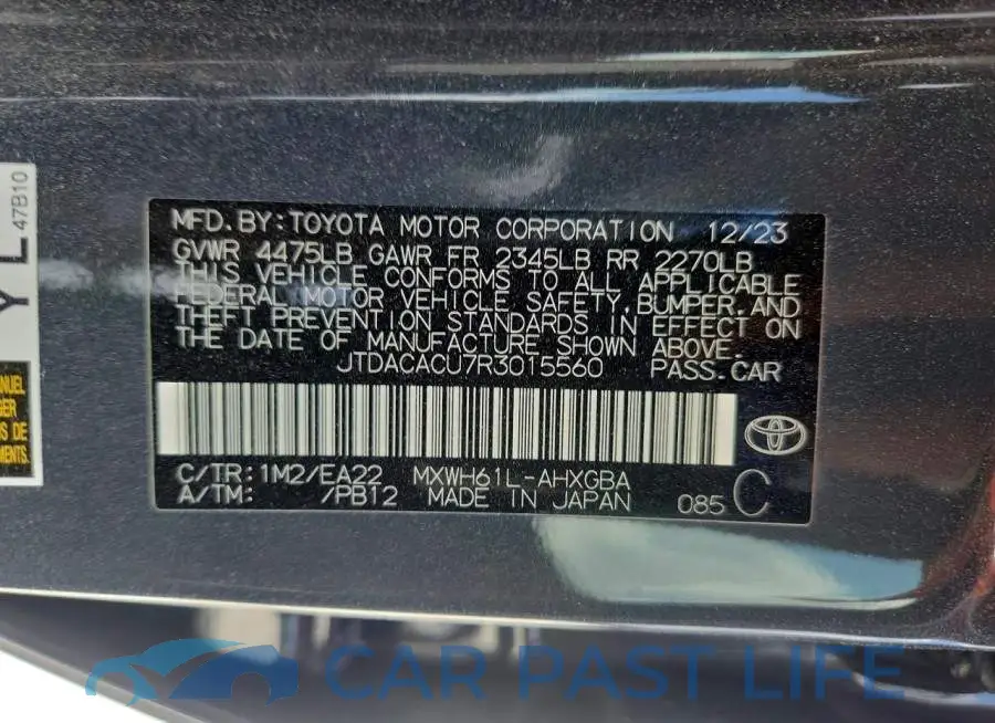 JTDACACU7R3015560# 12