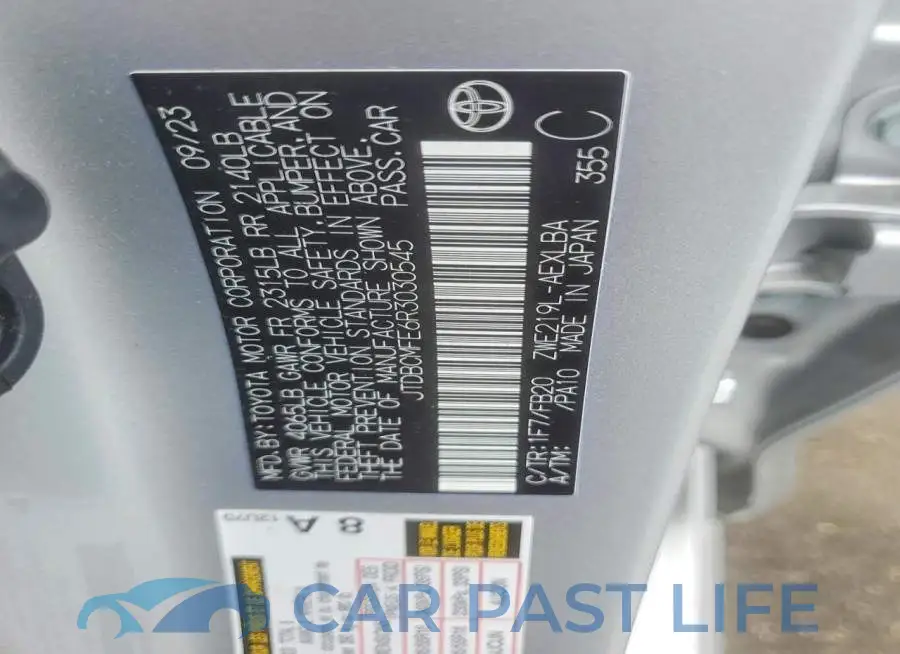 JTDBCMFE6R3030545# 13