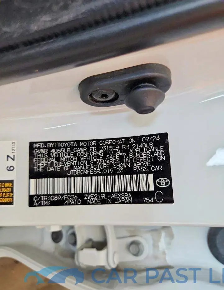 JTDBCMFE8RJ019123# 12