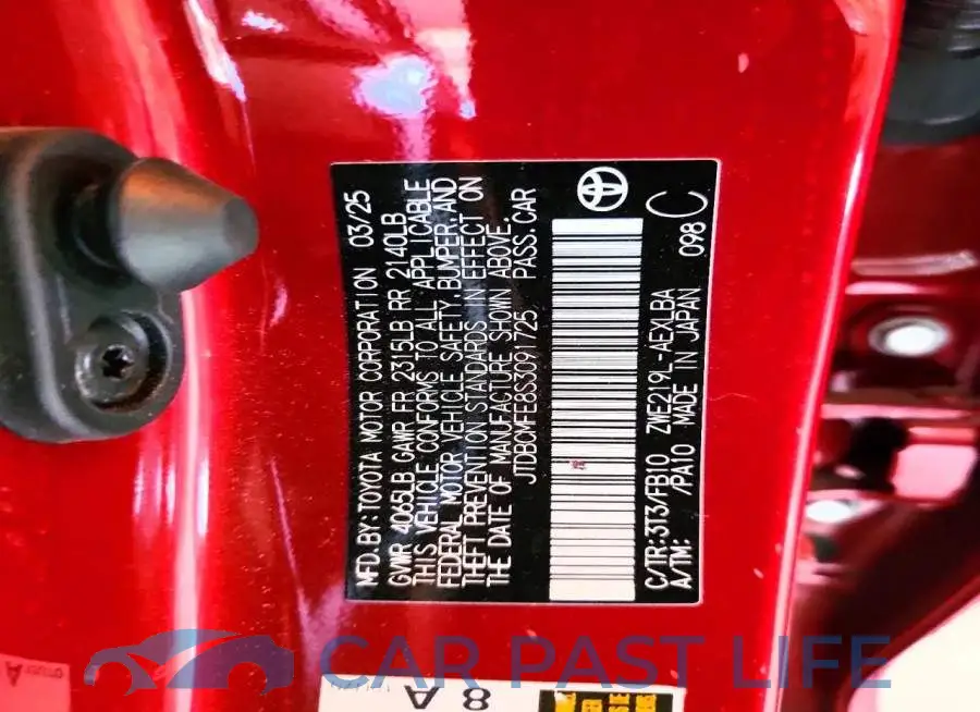 JTDBCMFE8S3091725# 12