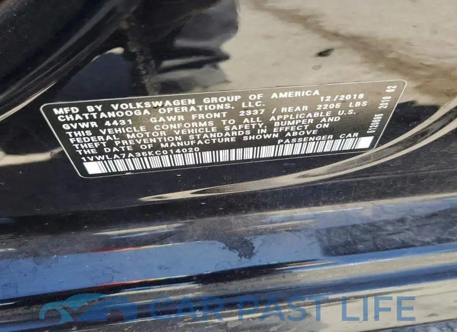 1VWLA7A35KC014020# 12