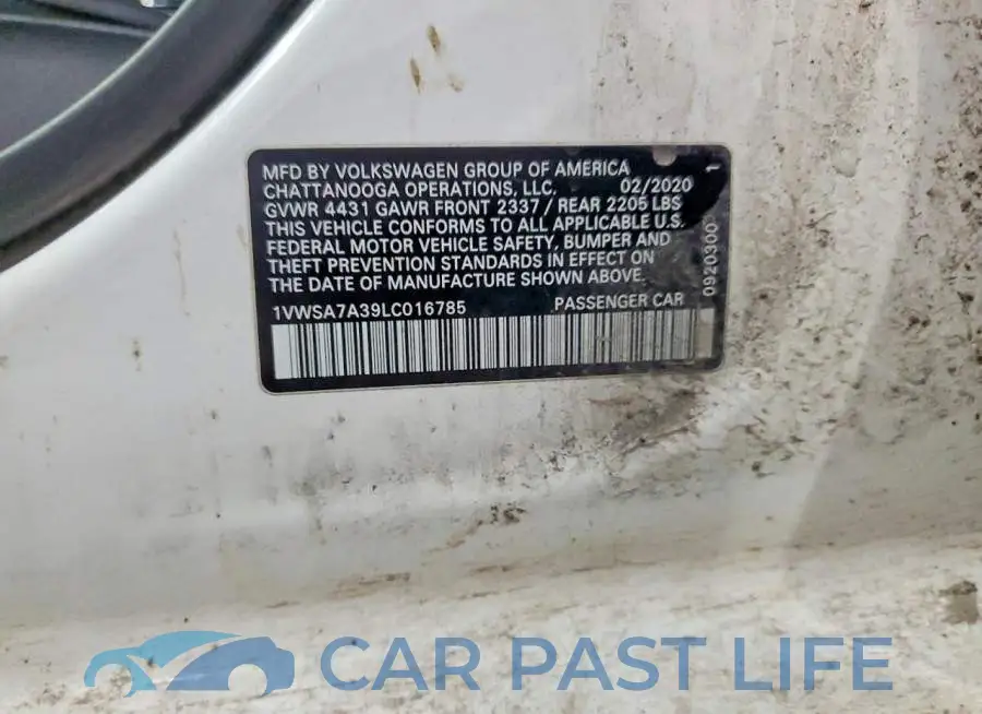 1VWSA7A39LC016785# 12