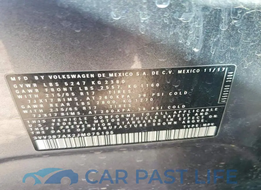 3VV3B7AX2JM075195# 13