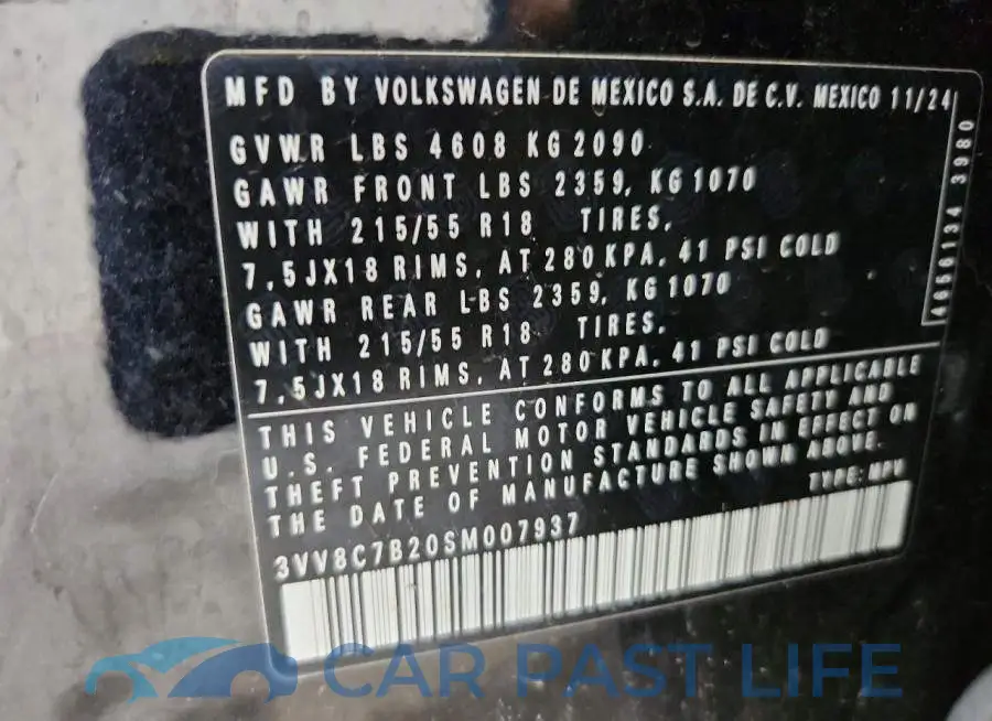 3VV8C7B20SM007937# 13