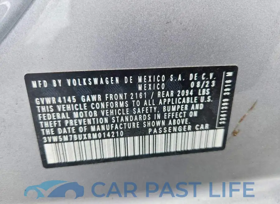 3VW5M7BUXRM014210# 13