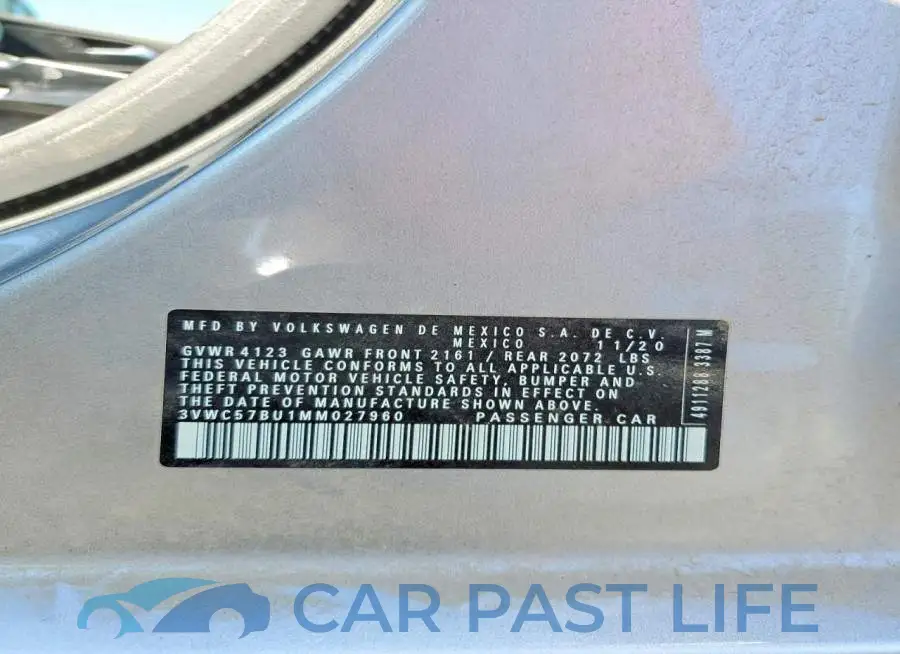 3VWC57BU1MM027960# 12