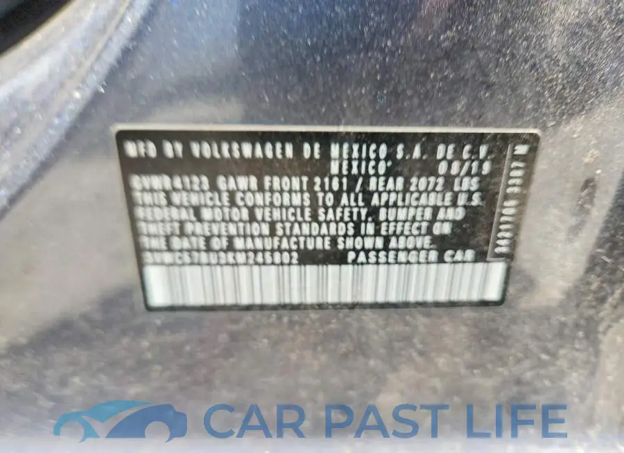 3VWC57BU3KM245802# 12