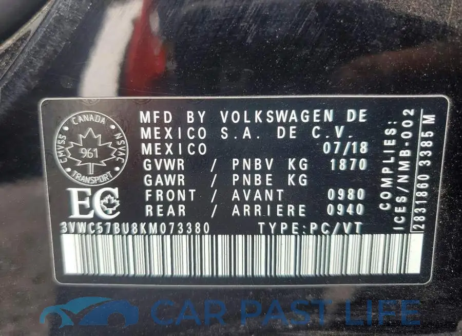 3VWC57BU8KM073380# 13